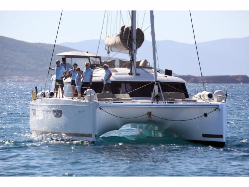 Catamaran Saba 50 available for charter in Alimos Marina Kalamaki