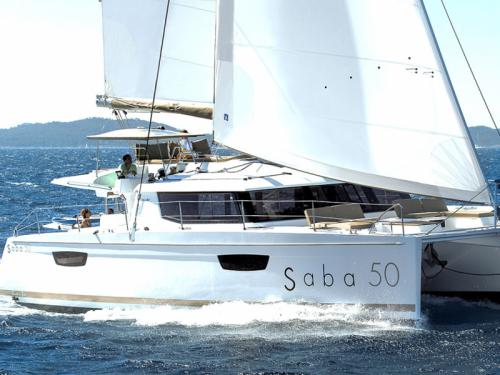Cat Saba 50 for hire in Alimos Marina Kalamaki