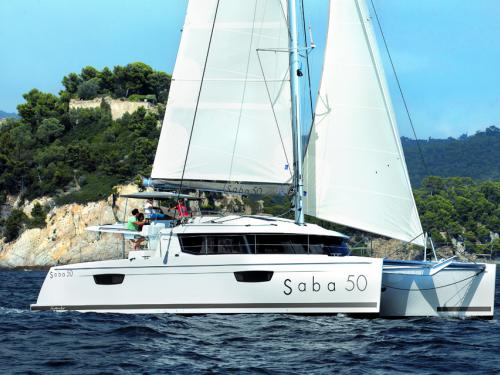 Catamaran Saba 50 for charter in Desroches