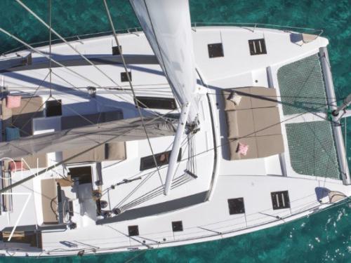 Cat Saona 47 available for charter in Maya Cove