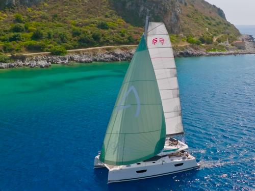 Catamaran Saona 47 for charter in Kalamata