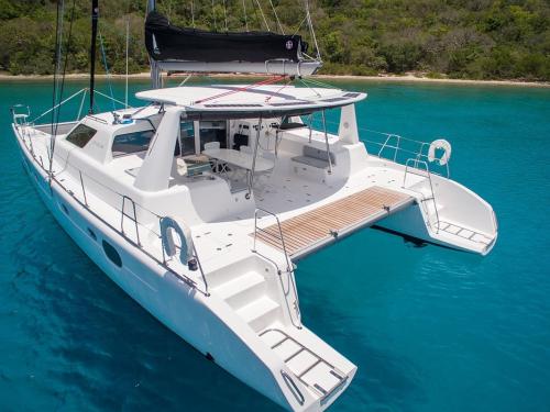 Cat Voyage 480 available for charter in Sopers Hole Marina
