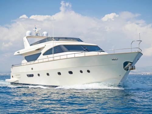 Motor yacht Alalunga 78 for charter in Flisvos Marina