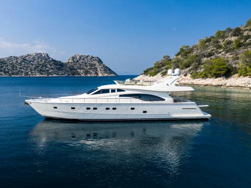 Motorboat Ferretti 68 for hire in Mykonos City