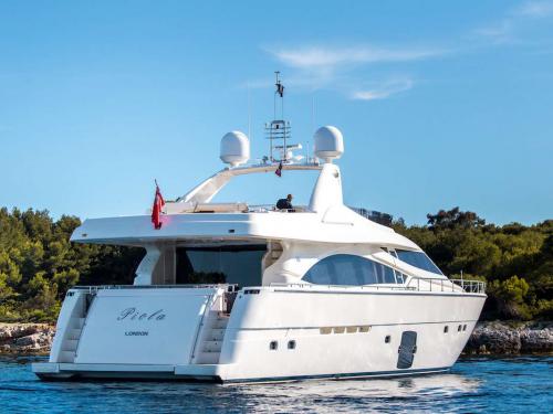 Motorboot Ferretti 830 Yachtcharter in Athen