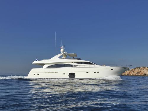 Motoryacht Ferretti 830 Yachtcharter in Athen