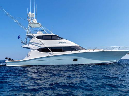 Motorboot Hatteras 76 chartern in Flisvos Marina