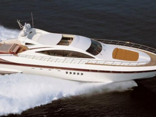 Motor yacht Mangusta 92 for hire in Porto Santo Stefano