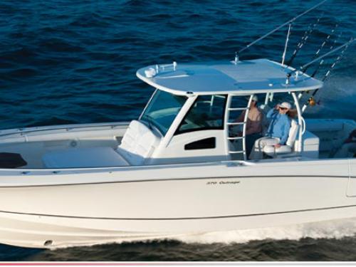 Motor yacht Outrage 370 available for charter in Port Saint Cyprien