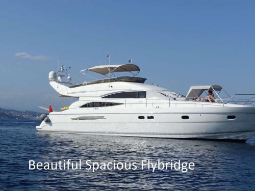Motorboat Princess 61 Fly available for charter in Port Vauban