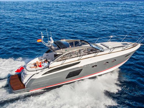 Yacht Princess V48 for rent in Port d Andratx Harbour