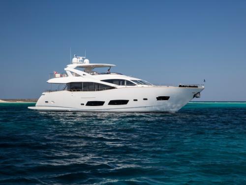 Motorboat Sunseeker 92 available for charter in Ibiza Town