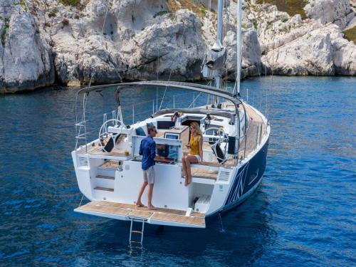 Sailboat Dufour 530 available for charter in Alimos Marina Kalamaki