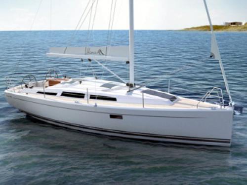 Sailing boat Hanse 348 available for charter in Rostock