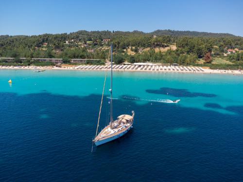 Yacht Sun Odyssey 51 available for charter in Skiathos main Harbour