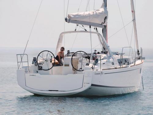 Sailing boat Oceanis 351 available for charter in Trogir