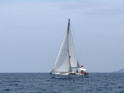 Sailing yacht Oceanis 43 for hire in Ece Saray Marina