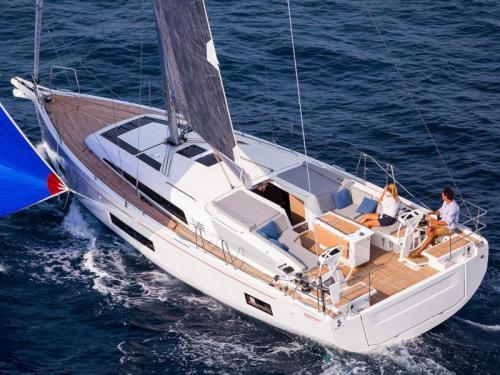 Sailboat Oceanis 46.1 available for charter in Alimos Marina Kalamaki