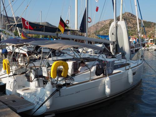 Sailing boat Sun Odyssey 349 for charter in Ece Saray Marina