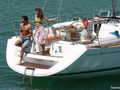 Sailboat Sun Odyssey 49 for hire in Port Lavrio