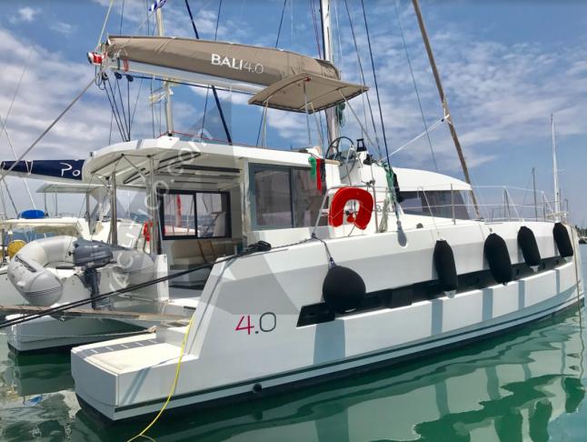 Catamaran Bali 4.0 available for charter in Gouvia Marina