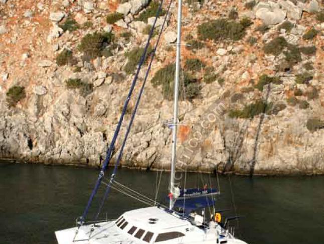 Catamaran Broadblue 385 for hire in Bodrum Marina Milta