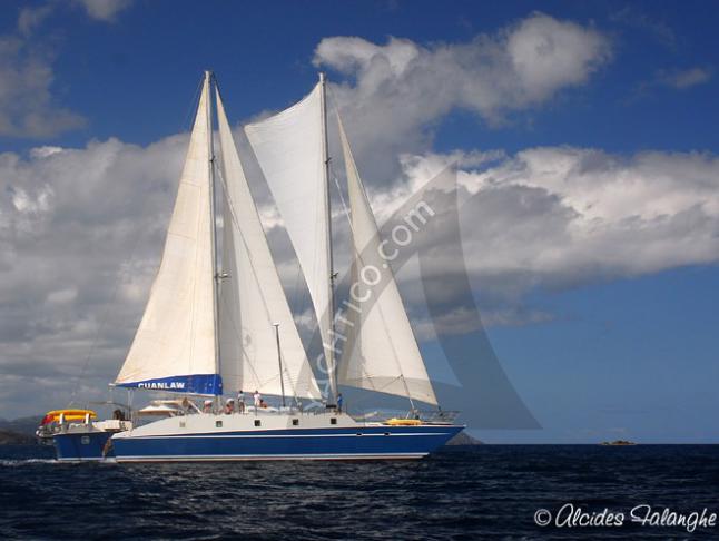 105 Ft Luxury sailing Catamaran with crew in Road Harbour