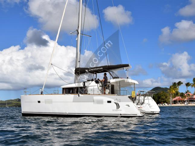Catamaran Lagoon 400 S2 available for charter in Marina Le Marin