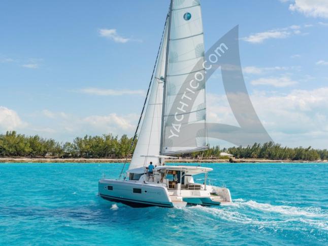 Cat Lagoon 42 available for charter in Puerto Del Rey Marina
