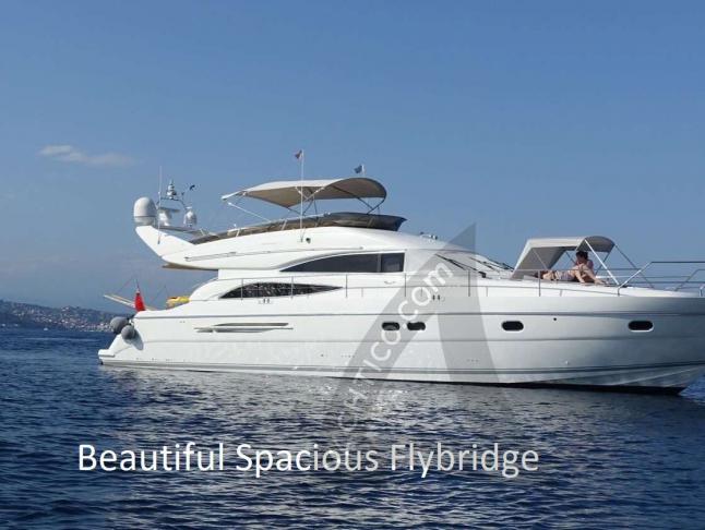 Motorboat Princess 61 Fly available for charter in Port Vauban