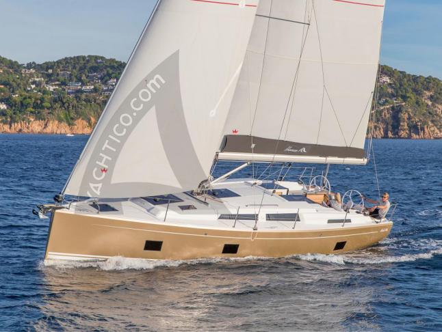 Sailing yacht Hanse 418 available for charter in Olympic Marine