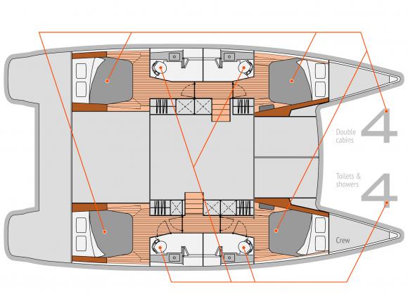 Catamaran Helia 44 for charter in Krk-134426-0