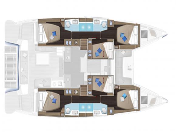 Cat Lagoon 51 available for charter in Zea Marina-193846-0