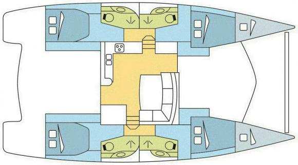 Kat Leopard 44 Yachtcharter in Yachthafen Tribunj-196285-0