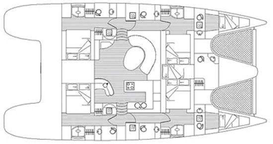 Catamaran Privilege 585 available for charter in Trogir-110268-1