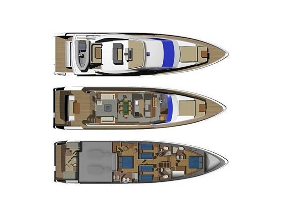 Motor yacht Aicon 75 for charter in Marina Del Nettuno-116358-0