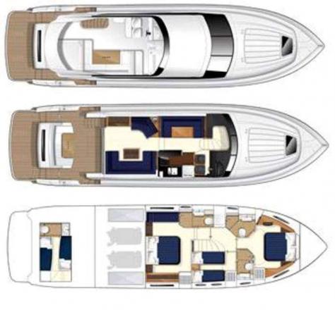 Motorboat Princess 61 Fly available for charter in Port Vauban-147746-0