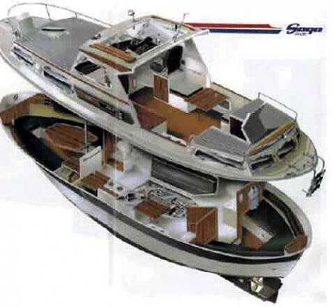 Motorboat Saga 27 AC for hire in Boathouse Himmelpfort-24389-5