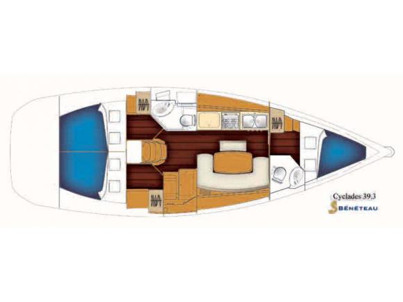 Sailboat Cyclades 39.3 for rent in Marina Rogac-26791-0