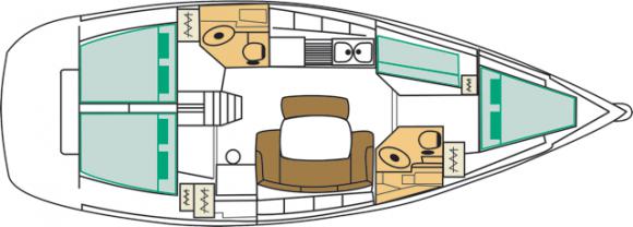 Yacht Cyclades 43.4 in Marina Dalmacija leihen-30575-0