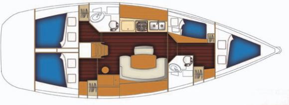 Segelboot Cyclades 43.4 mieten - Yachtcharter in Lavrio-39564-0