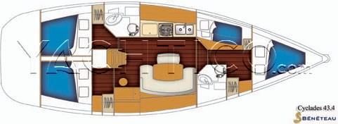 Segelyacht Cyclades 43.4 chartern in Msida Marina-28820-0