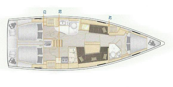 Sailing yacht Hanse 418 available for charter in Kastel Gomilica-157776-0