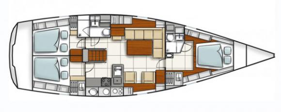 Sailing boat Hanse 470 for rent in Kastela-128556-0