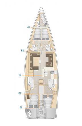 Segelyacht Hanse 588 Yachtcharter in Kastel Gomilica-157785-0
