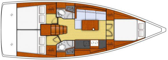 Sailing boat Oceanis 381 for rent in Biograd na Moru-161474-0