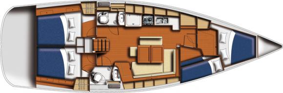 Segelyacht Oceanis 43 in Nydri Marina leihen-30440-0