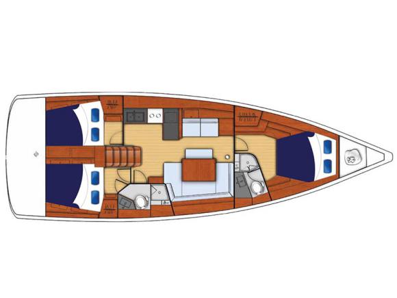 Sailing yacht Oceanis 45 for hire in Road Town-151326-0