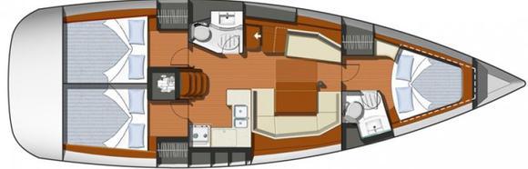 Sun Odyssey 42i Performance Segelyacht Charter Neapel-39391-0
