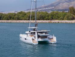 Cat Lagoon 42 for charter in Lefkas Marina